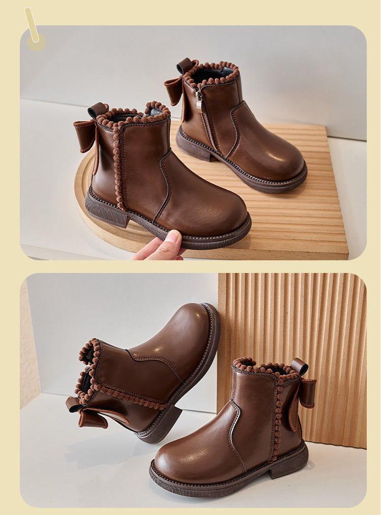 Befez | Classic Black Kids Ankle Boots with Grip Sole