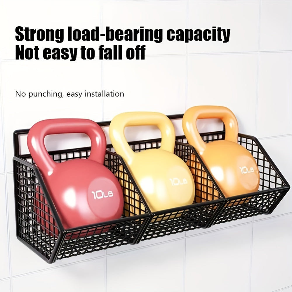 Space-Saving Wire Kitchen Wall Basket Organizer