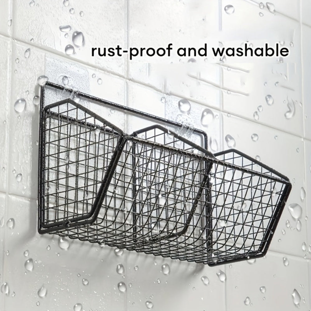 Space-Saving Wire Kitchen Wall Basket Organizer