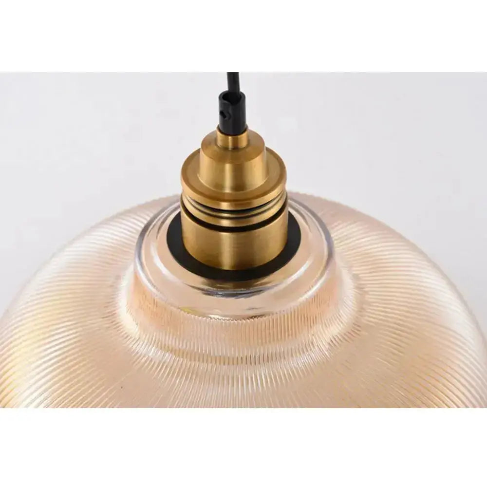 Classic Glass Pendant Light - Elegant Striped Home Decor