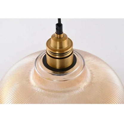 Classic Glass Pendant Light - Elegant Striped Home Decor
