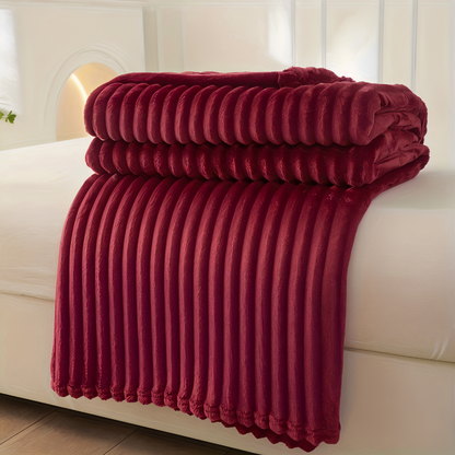 Cozy Plaid Fleece Throw Blanket Soft and Breathable