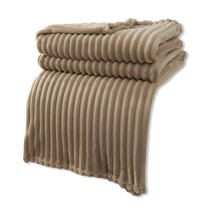 Cozy Plaid Fleece Throw Blanket Soft and Breathable