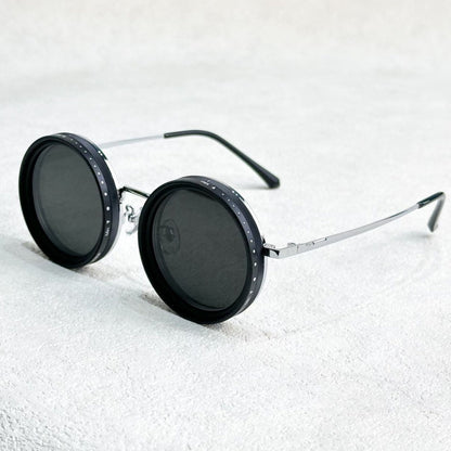 Classic Round Polarized Shades with Adjustable Tint