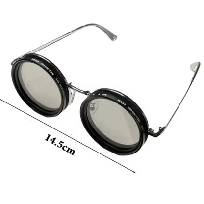 Classic Round Polarized Shades with Adjustable Tint