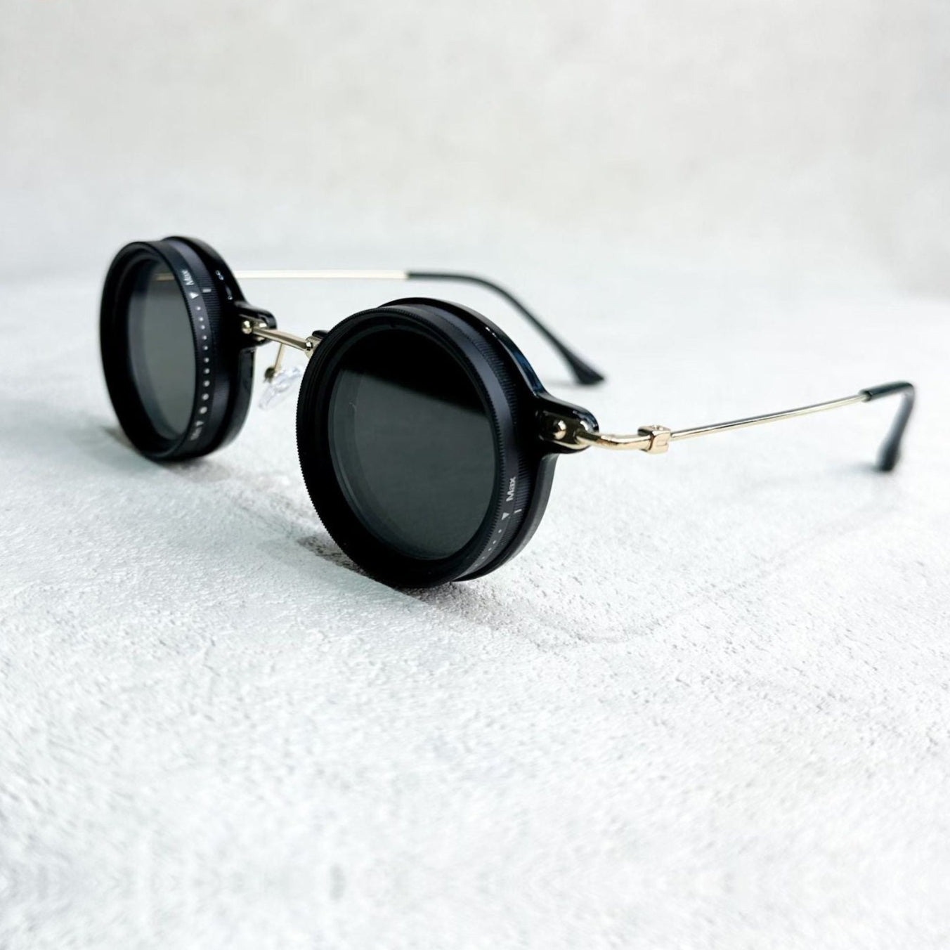 Classic Round Polarized Shades with Adjustable Tint