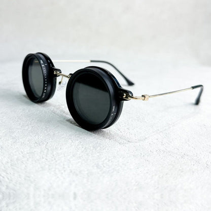 Classic Round Polarized Shades with Adjustable Tint