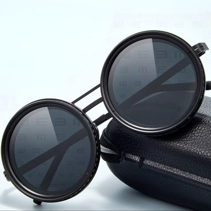 Classic Round Polarized Shades with Adjustable Tint