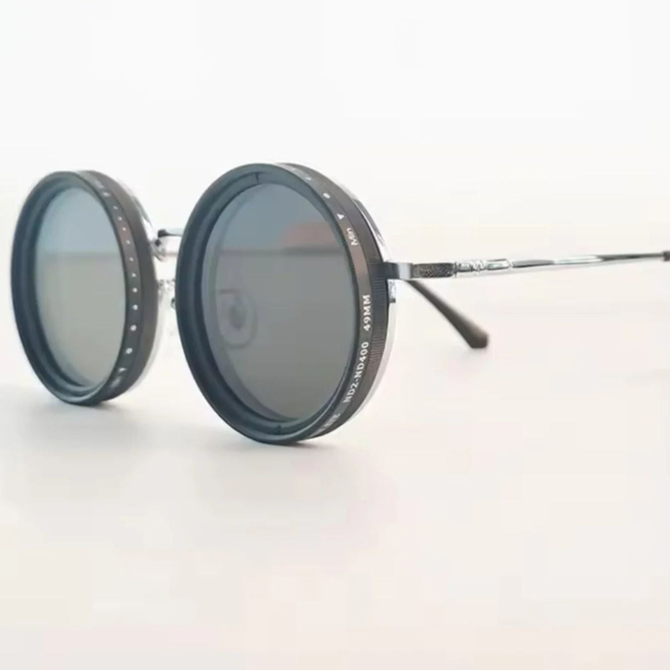 Classic Round Polarized Shades with Adjustable Tint