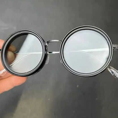 Classic Round Polarized Shades with Adjustable Tint