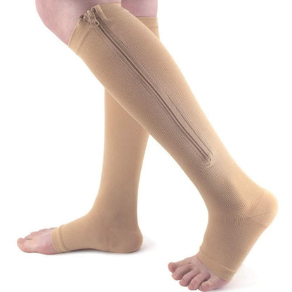 Comfort Stockings with Zipper for Sore Legs Relief