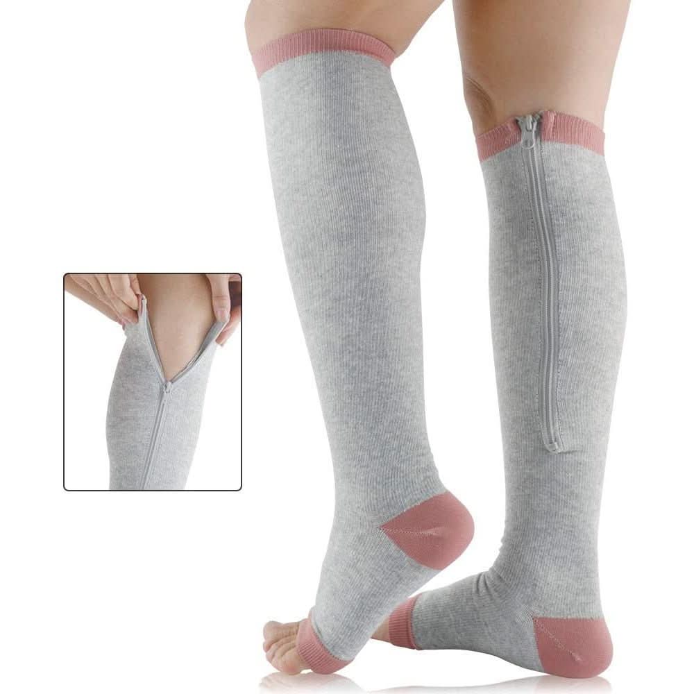 Comfort Stockings with Zipper for Sore Legs Relief