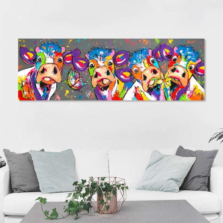 Vibrant Farm Animal Wall Art Canvas Print 40x120cm