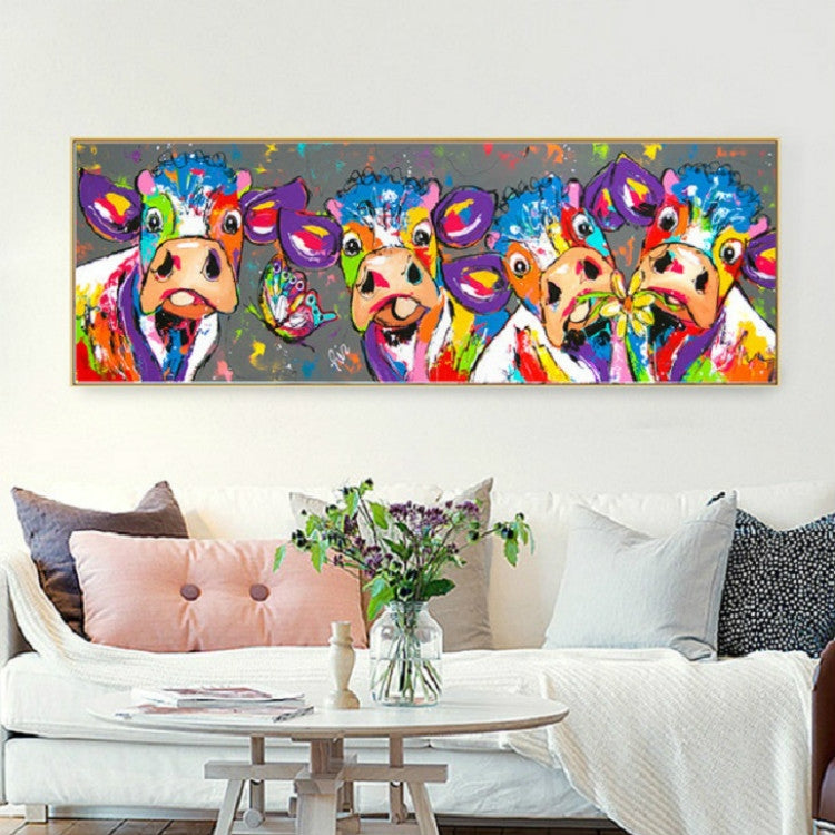 Vibrant Farm Animal Wall Art Canvas Print 40x120cm