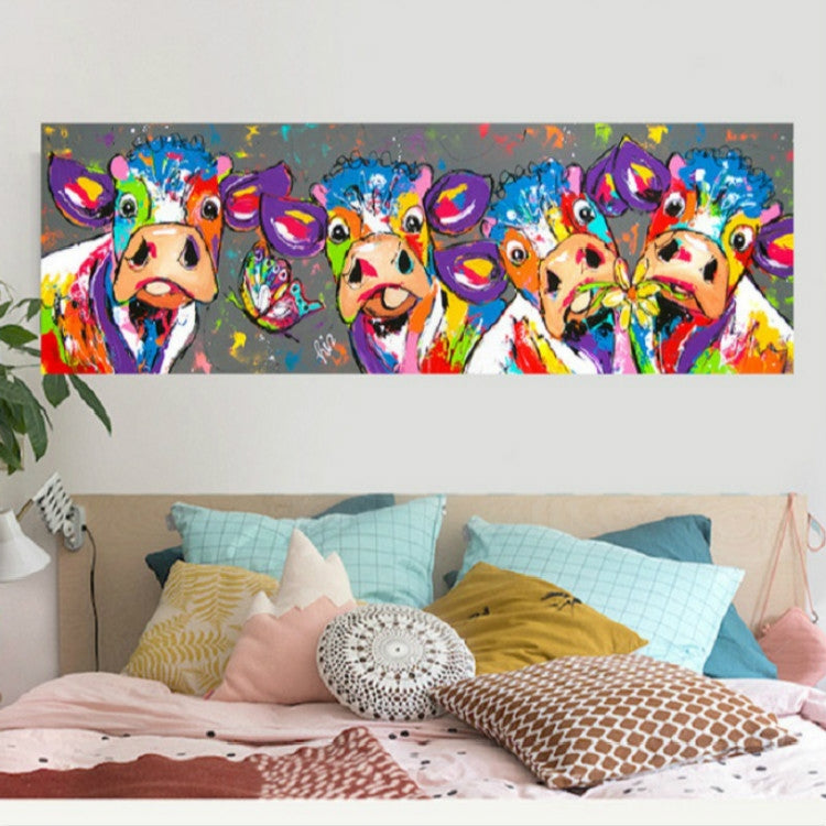 Vibrant Farm Animal Wall Art Canvas Print 40x120cm