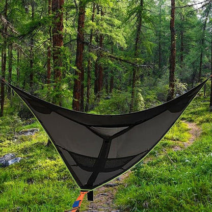 Spacious Black Outdoor Camping Tent Hammock for Family - Befez