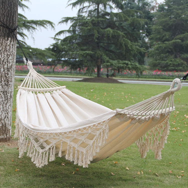 Large Outdoor Hanging Fringe Hammock with Stand - Befez