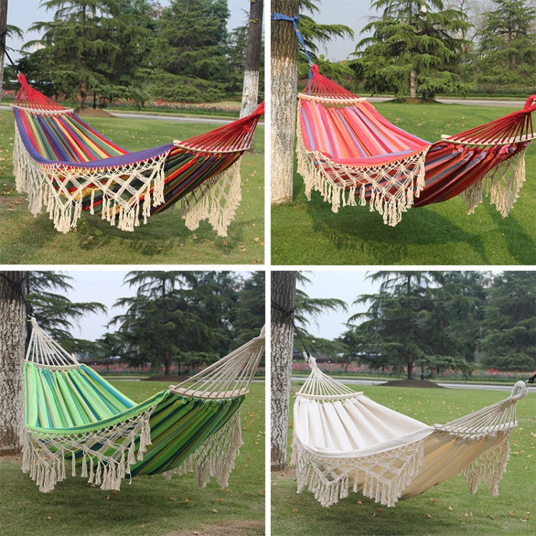Large Outdoor Hanging Fringe Hammock with Stand