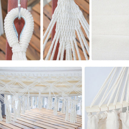 Large Outdoor Hanging Fringe Hammock with Stand