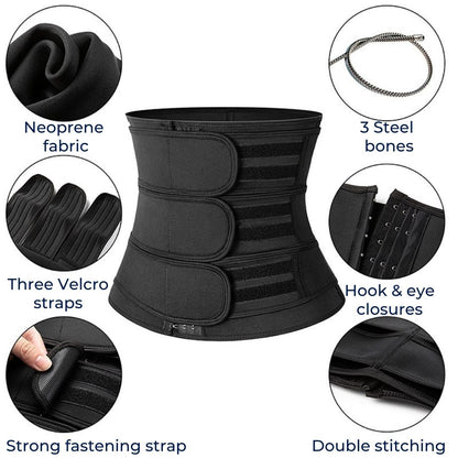 Slimming Waist Trainer Belt - Triple Compression Support