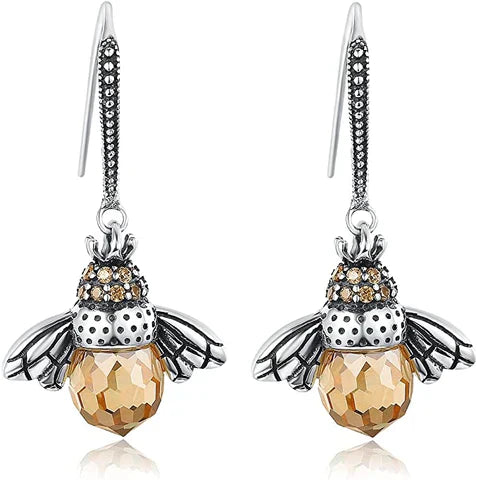 Beautiful Bee Drop Earrings