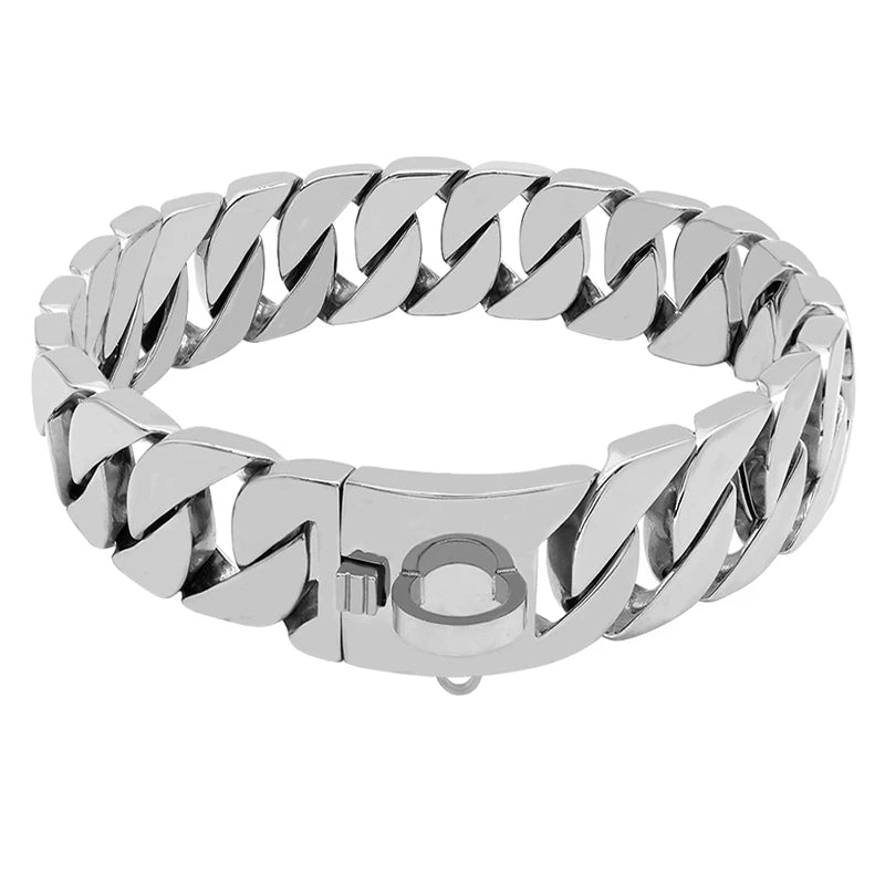 Strong Metal Dog Collar - Durable Stainless Steel Pet Collar