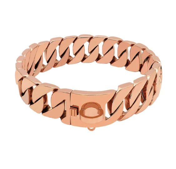 Strong Metal Dog Collar - Durable Stainless Steel Pet Collar