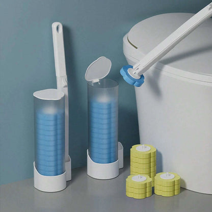 Clean Bathroom Toilet Brush with Sanitary Sponge Head Set