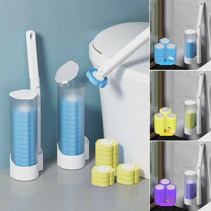 Clean Bathroom Toilet Brush with Sanitary Sponge Head Set