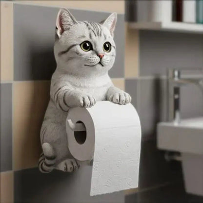Fun Cat Shaped Toilet Paper Wall Mount