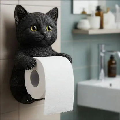 Fun Cat Shaped Toilet Paper Wall Mount