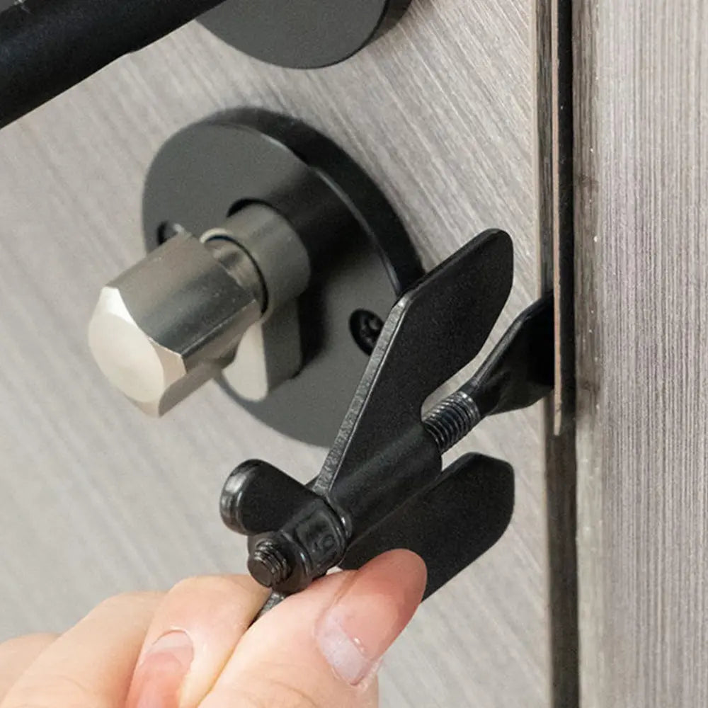Compact Travel Door Lock — Strong Stainless Steel Security