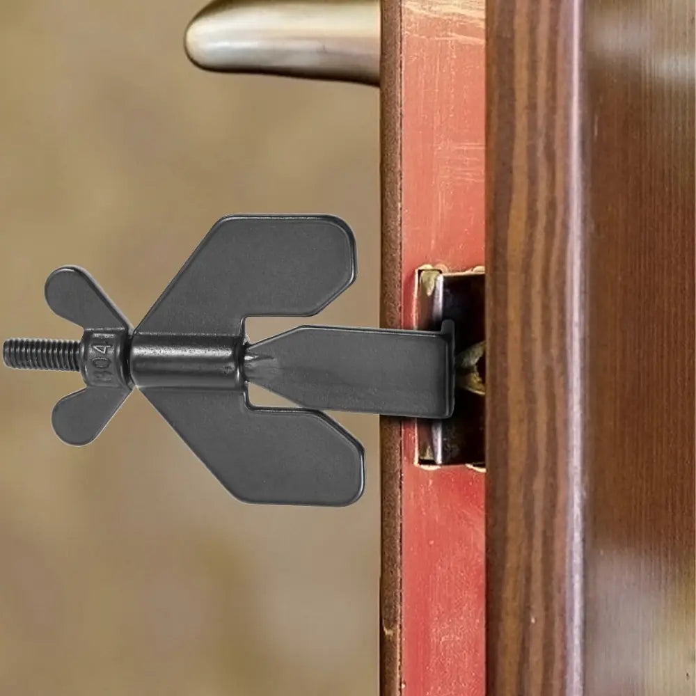 Compact Travel Door Lock — Strong Stainless Steel Security