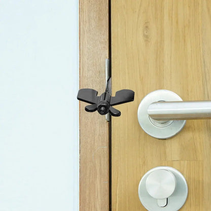 Compact Travel Door Lock — Strong Stainless Steel Security