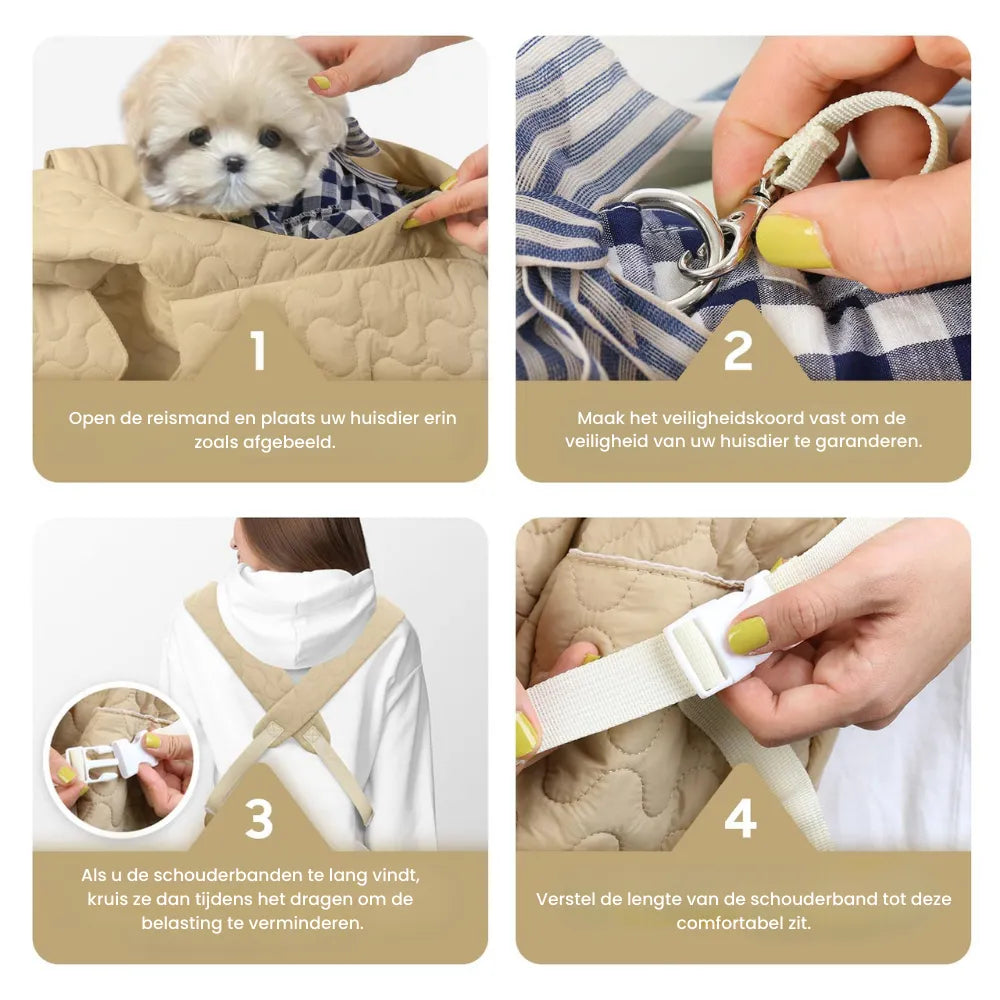 Large Pet Sling Waterproof Dog Backpack Carrier