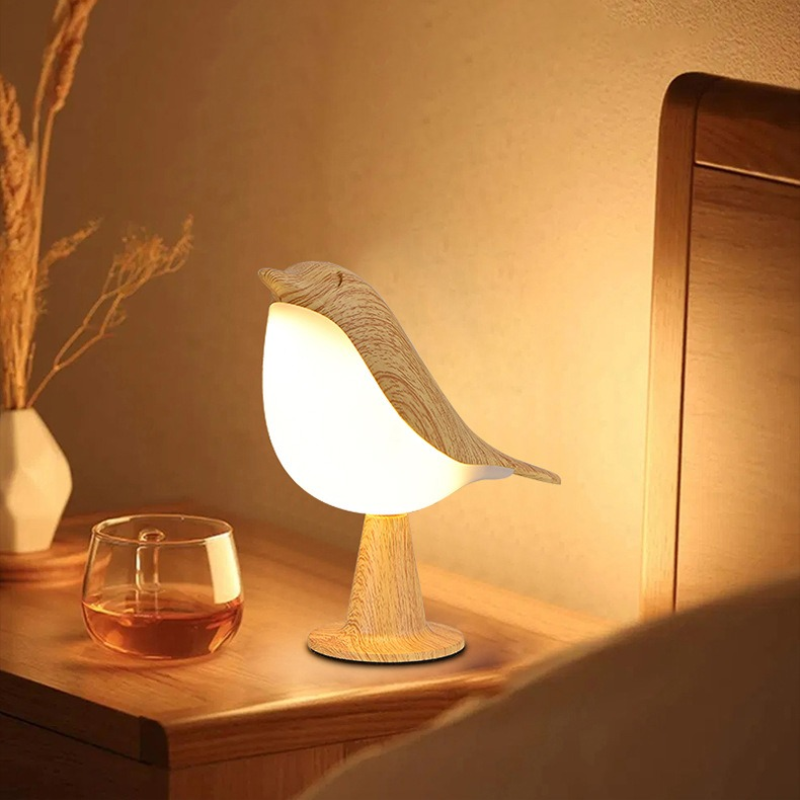 Colorful LED Nightlight with Touch Control and Bird Pattern - Befez