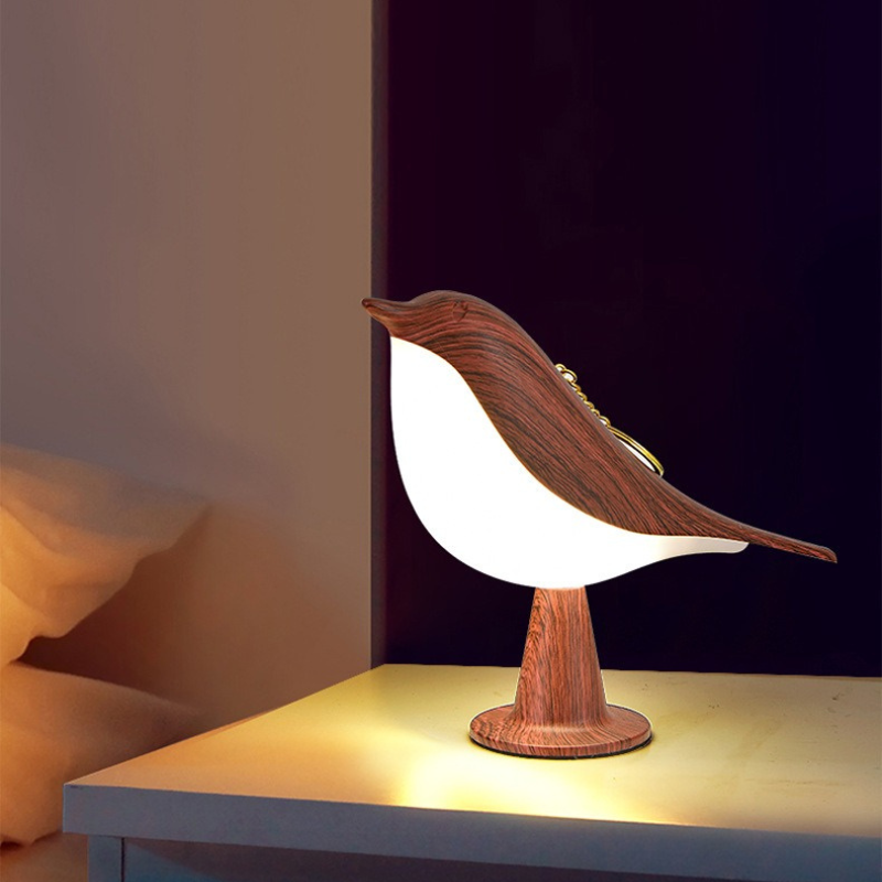 Colorful LED Nightlight with Touch Control and Bird Pattern