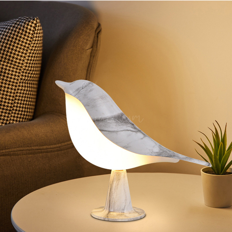 Colorful LED Nightlight with Touch Control and Bird Pattern