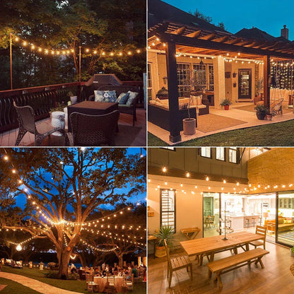 Weatherproof Outdoor String Lights with Soft Warm Glow