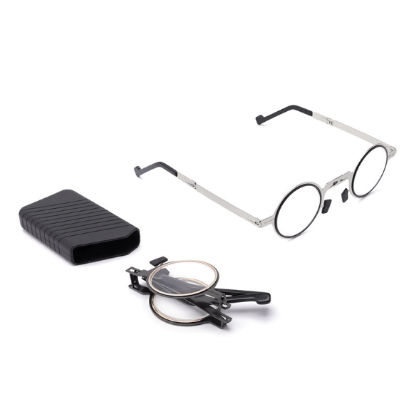Stylish Titanium Reader Glasses with Blue Light Blocker
