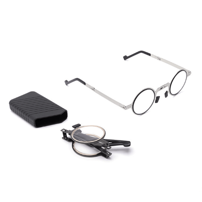 Stylish Titanium Reader Glasses with Blue Light Blocker