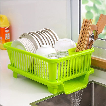 Space Saving Kitchen Sink Dish Rack Organizer