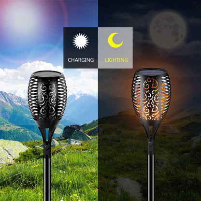 Bright Solar Powered Garden Lights Set of 4