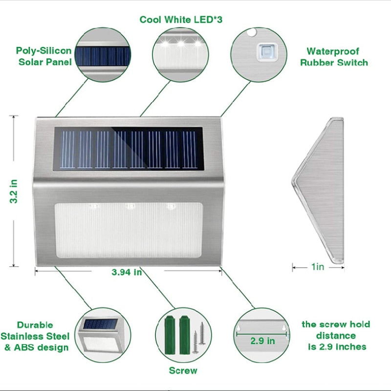 Eco Friendly Solar LED Step Light