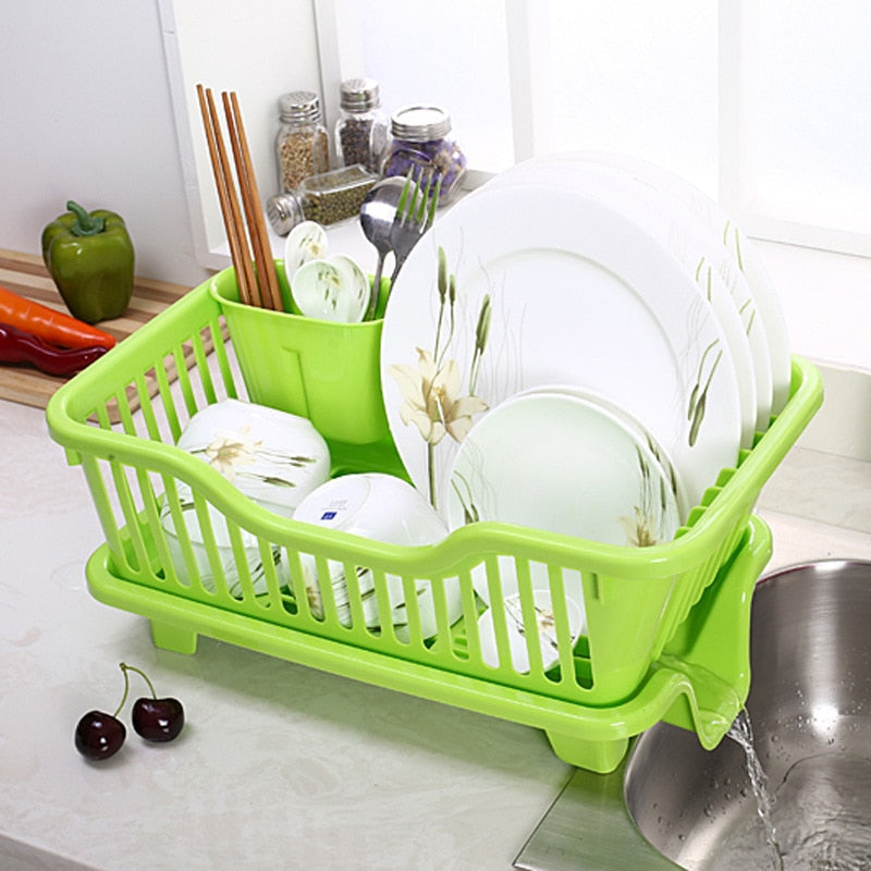 Space Saving Kitchen Sink Dish Rack Organizer