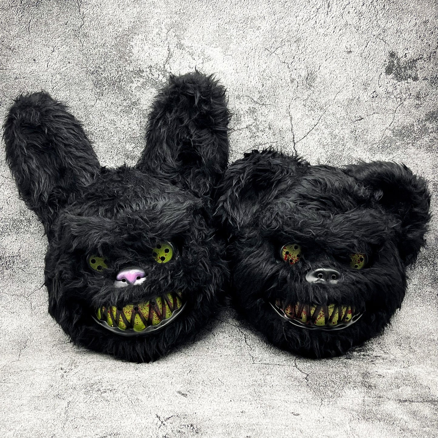 Spooky Faux Fur Halloween Mask