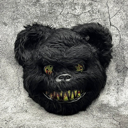Spooky Faux Fur Halloween Mask