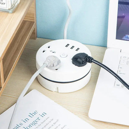 Compact Power Strip with USB and Retractable Cord - Befez