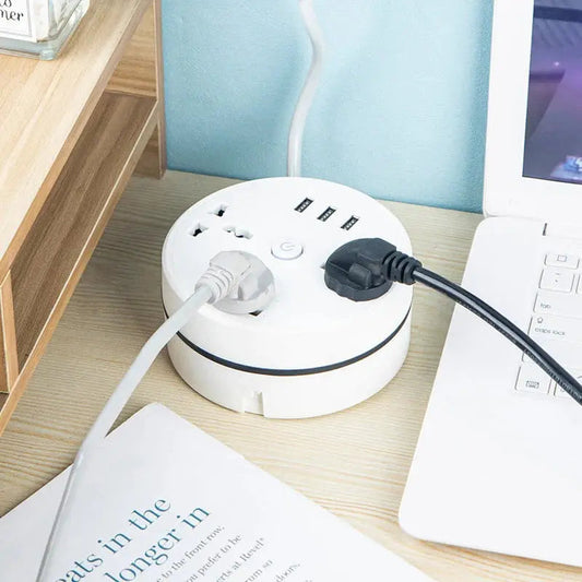 Compact Power Strip with USB and Retractable Cord - Befez