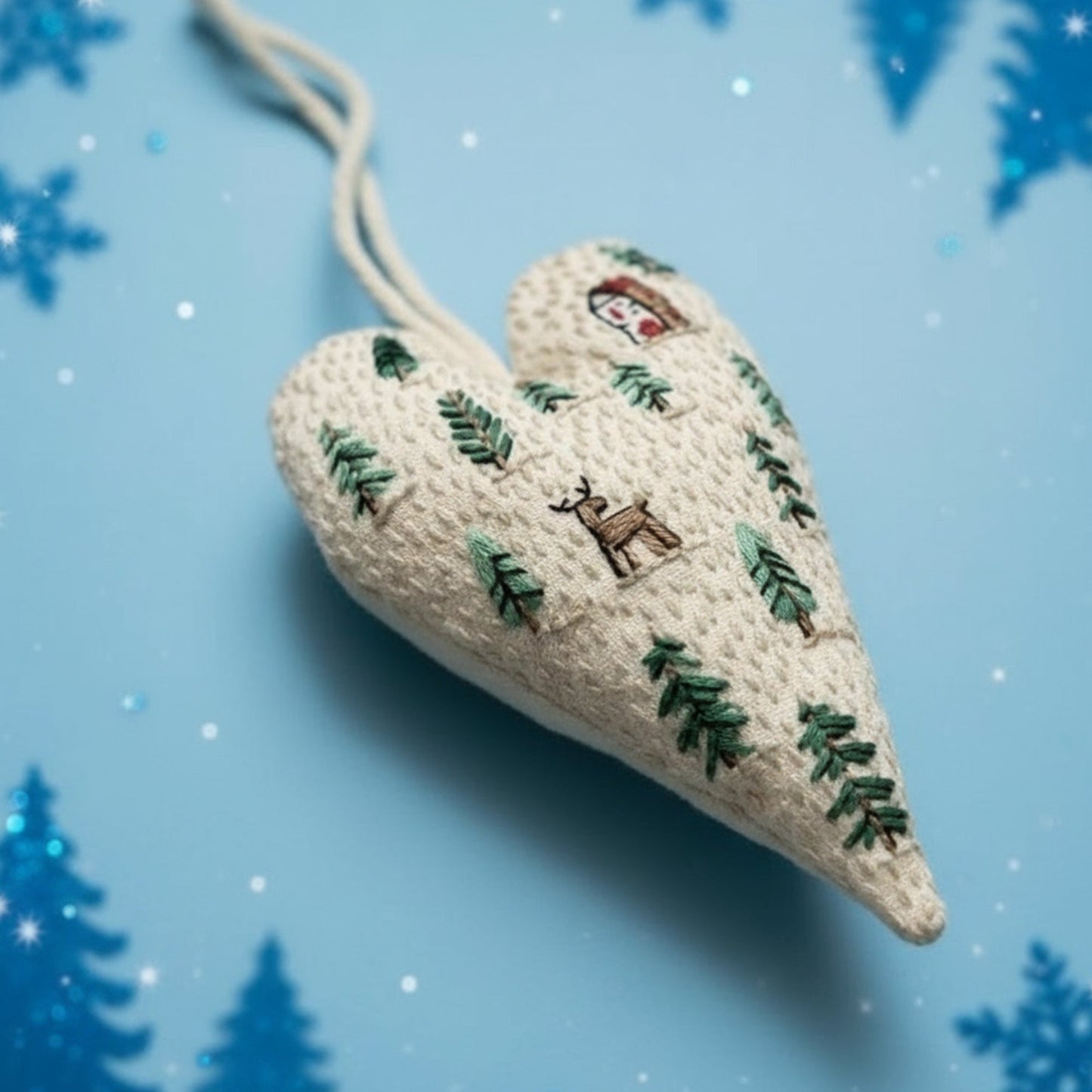 Easy Heart Shaped Embroidery Ornament Kit